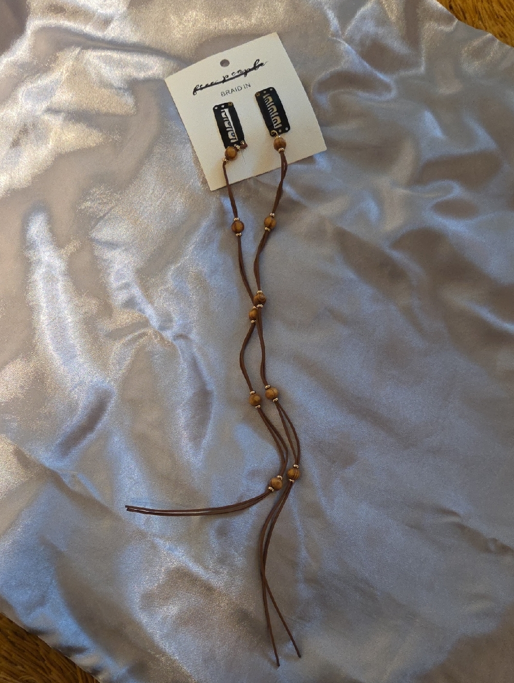 Free People Brown Bead Lariat Hair Accessory